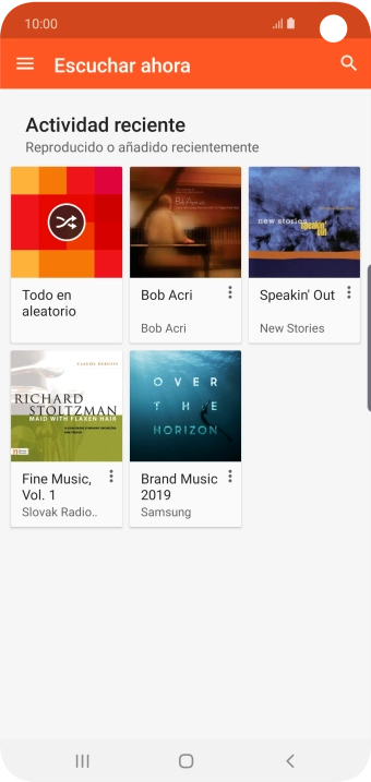 Desliza el dedo hacia la derecha desde la parte izquierda de la pantalla. Desliza el dedo hacia la derecha desde la parte izquierda de la pantalla.