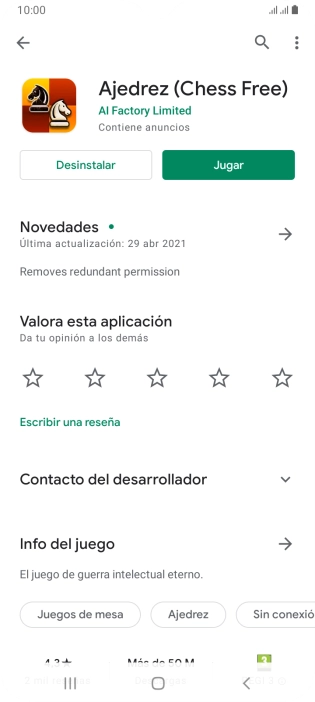 Pulsa Desinstalar. Pulsa Desinstalar.