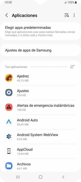 Pulsa la app deseada. Pulsa la app deseada.