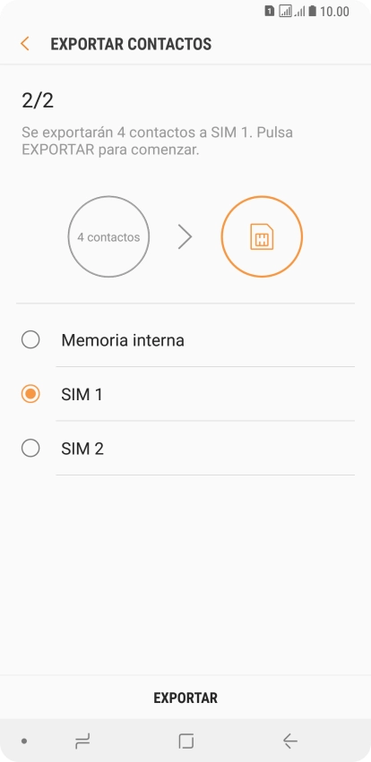 Pulsa EXPORTAR. Pulsa EXPORTAR.