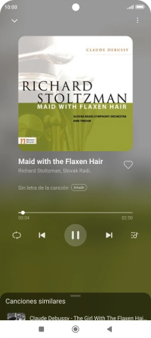 Pulsa la flecha hacia la derecha para ir al archivo de música siguiente. Pulsa la flecha hacia la derecha para ir al archivo de música siguiente.