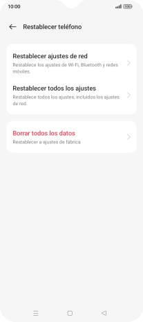 Pulsa Borrar todos los datos. Pulsa Borrar todos los datos.