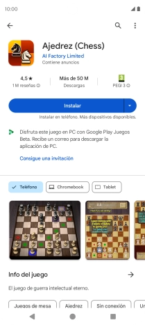 Pulsa Instalar y sigue las indicaciones de la pantalla para instalar la app. Pulsa Instalar y sigue las indicaciones de la pantalla para instalar la app.