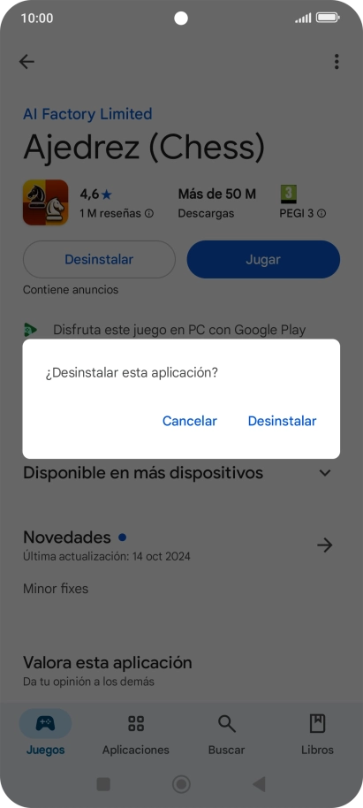 Pulsa Desinstalar. Pulsa Desinstalar.