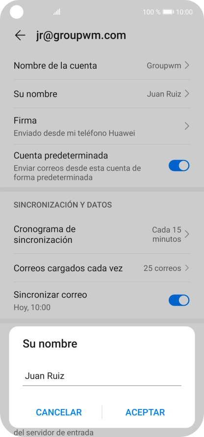 Introduce el nombre deseado y pulsa ACEPTAR. Introduce el nombre deseado y pulsa ACEPTAR.