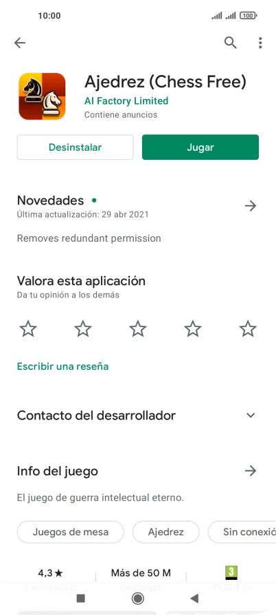 Pulsa Desinstalar. Pulsa Desinstalar.