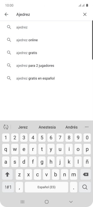 Introduce el nombre del tema o de la app y pulsa el icono de búsqueda. Introduce el nombre del tema o de la app y pulsa el icono de búsqueda.