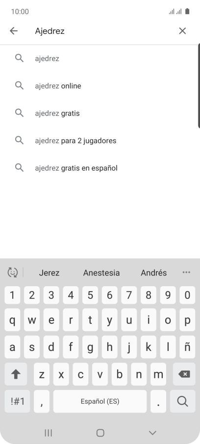 Introduce el nombre del tema o de la app y pulsa el icono de búsqueda. Introduce el nombre del tema o de la app y pulsa el icono de búsqueda.