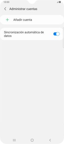 Pulsa Añadir cuenta. Pulsa Añadir cuenta.