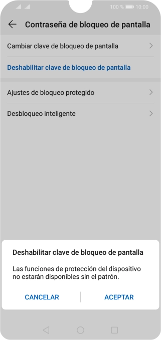 Introduce el código de seguridad actual y pulsa ACEPTAR. Introduce el código de seguridad actual y pulsa ACEPTAR.