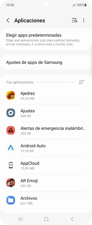 Pulsa la app deseada. Pulsa la app deseada.