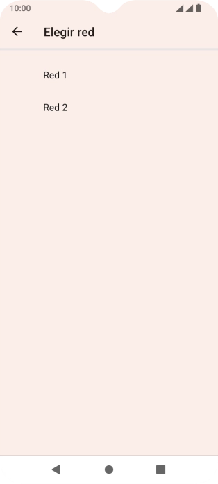 Pulsa la red deseada. Pulsa la red deseada.