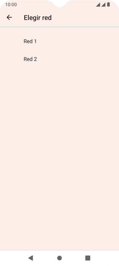 Pulsa la red deseada. Pulsa la red deseada.