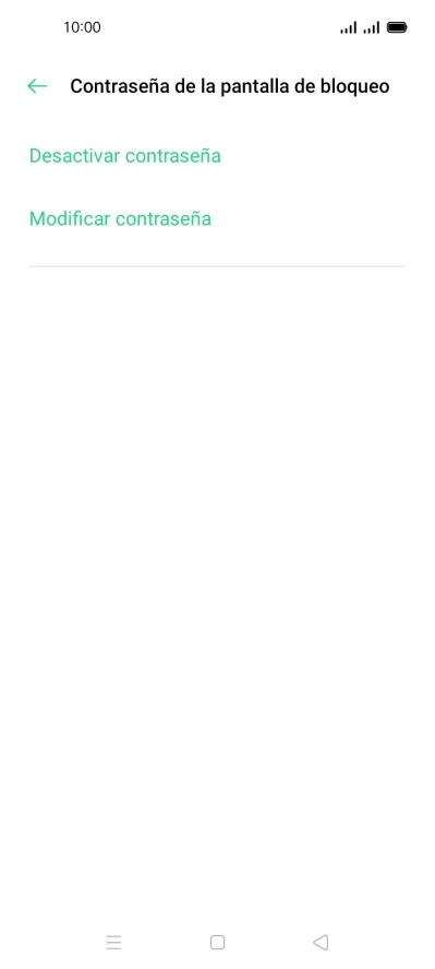 Pulsa Desactivar contraseña. Pulsa Desactivar contraseña.