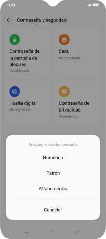 Pulsa el código de seguridad deseado y sigue las indicaciones de la pantalla para crear un código de seguridad del teléfono adicional. Pulsa el código de seguridad deseado y sigue las indicaciones de la pantalla para crear un código de seguridad del teléfono adicional.