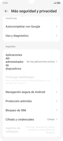 Pulsa Bloqueo de SIM. Pulsa Bloqueo de SIM.