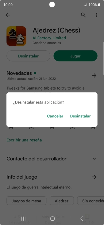 Pulsa Desinstalar. Pulsa Desinstalar.