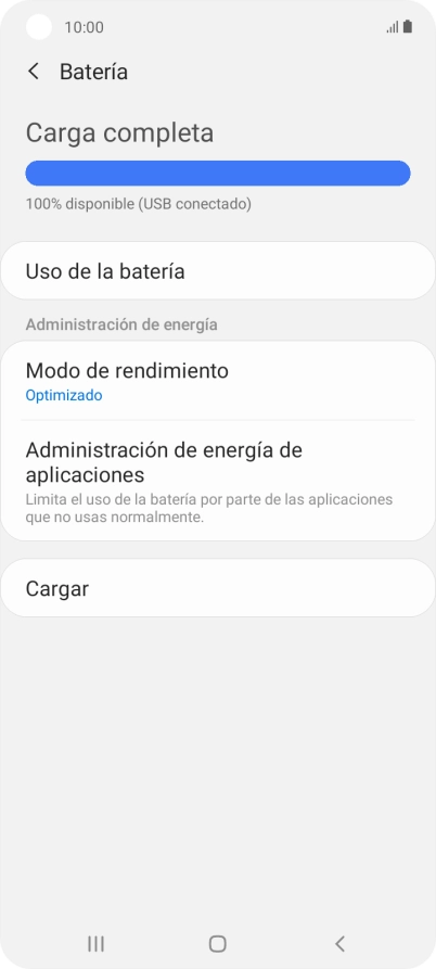 Pulsa Modo de rendimiento. Pulsa Modo de rendimiento.