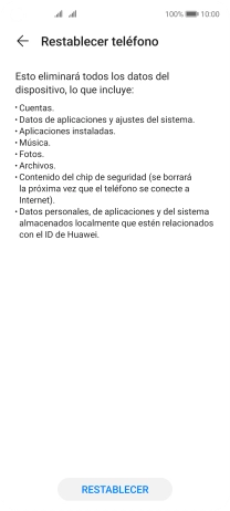 Pulsa RESTABLECER. Pulsa RESTABLECER.