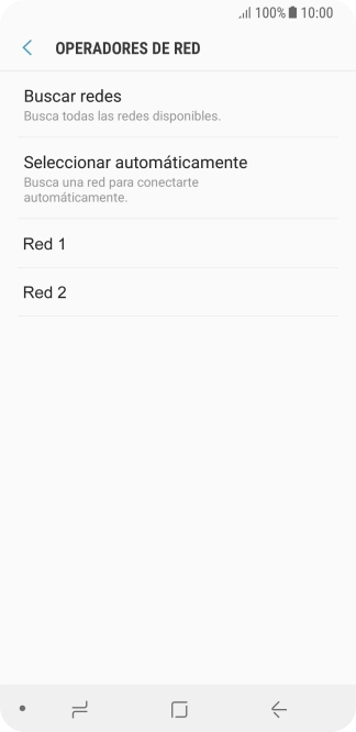Pulsa la red deseada. Pulsa la red deseada.