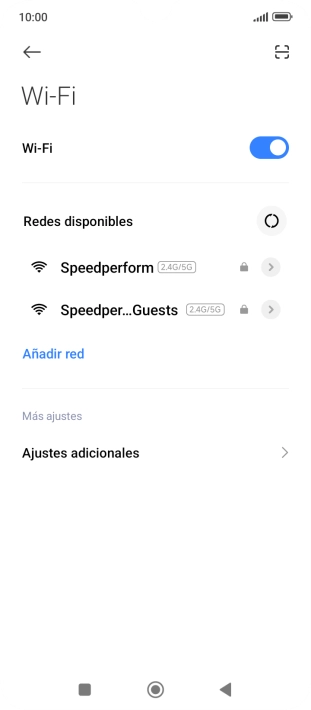 Pulsa la red wifi deseada. Pulsa la red wifi deseada.