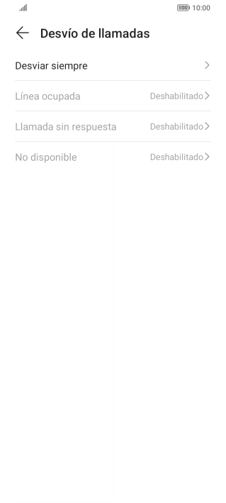 Pulsa el tipo de desvío deseado. Pulsa el tipo de desvío deseado.