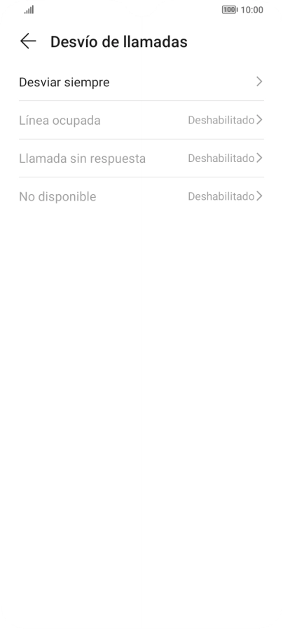 Pulsa el tipo de desvío deseado. Pulsa el tipo de desvío deseado.