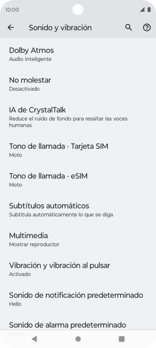 Pulsa Tono de llamada - Tarjeta SIM. Pulsa Tono de llamada - Tarjeta SIM.