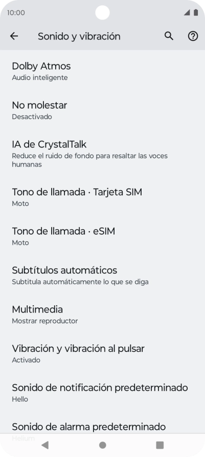 Pulsa Tono de llamada - Tarjeta SIM. Pulsa Tono de llamada - Tarjeta SIM.