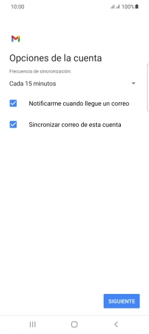 Si aparece en la pantalla esta imagen, tu cuenta de correo electrónico ha sido reconocida y configurada automáticamente. Sigue las indicaciones de la pantalla para introducir más información y terminar la configuración. Si aparece en la pantalla esta imagen, tu cuenta de correo electrónico ha sido reconocida y configurada automáticamente. Sigue las indicaciones de la pantalla para introducir más información y terminar la configuración.
