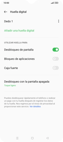 Pulsa el indicador junto a los ajustes deseados para activarlos o desactivarlos. Pulsa el indicador junto a los ajustes deseados para activarlos o desactivarlos.