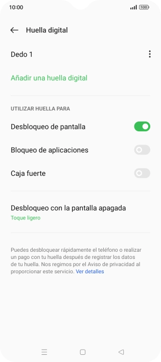 Pulsa el indicador junto a los ajustes deseados para activarlos o desactivarlos. Pulsa el indicador junto a los ajustes deseados para activarlos o desactivarlos.
