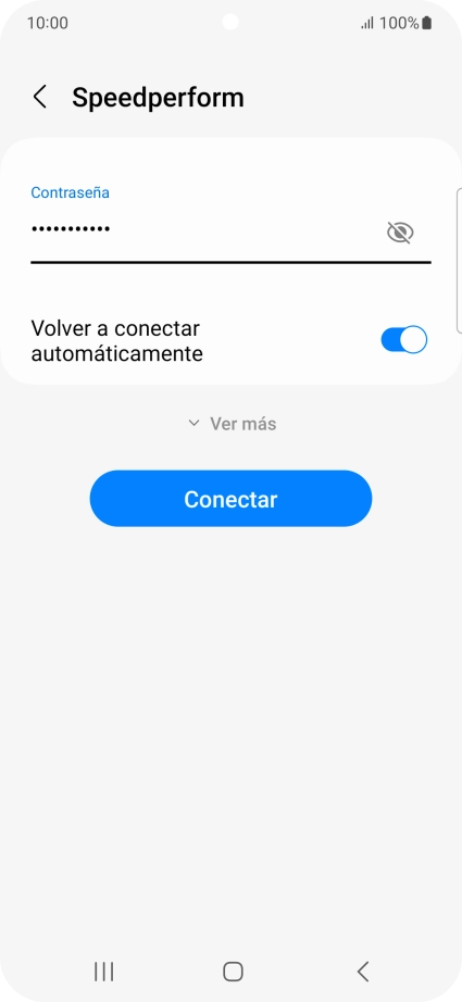 Introduce la contraseña de la red wifi y pulsa Conectar. Introduce la contraseña de la red wifi y pulsa Conectar.