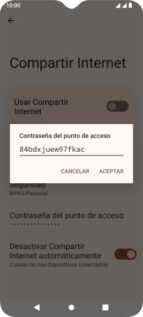Introduce la contraseña deseada y pulsa ACEPTAR. Introduce la contraseña deseada y pulsa ACEPTAR.