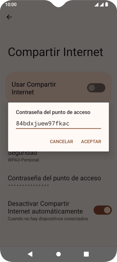 Introduce la contraseña deseada y pulsa ACEPTAR. Introduce la contraseña deseada y pulsa ACEPTAR.