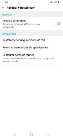 Pulsa Restaurar datos de fábrica. Pulsa Restaurar datos de fábrica.