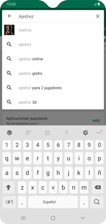 Introduce el nombre del tema o de la app y pulsa el icono de búsqueda. Introduce el nombre del tema o de la app y pulsa el icono de búsqueda.