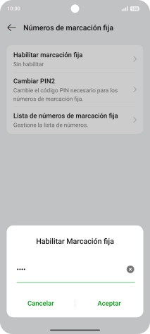 Introduce el código PIN2 y pulsa Aceptar. Introduce el código PIN2 y pulsa Aceptar.