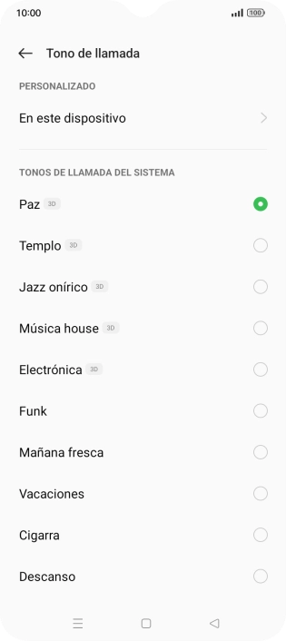 Pulsa los timbres de llamada deseados para escucharlos. Pulsa los timbres de llamada deseados para escucharlos.