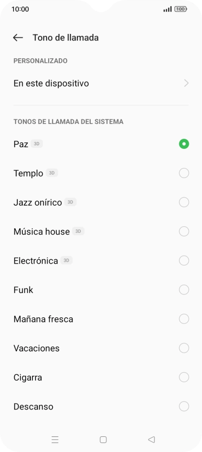 Pulsa los timbres de llamada deseados para escucharlos. Pulsa los timbres de llamada deseados para escucharlos.