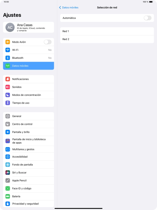 Si desactivas la función, pulsa la red deseada. Si desactivas la función, pulsa la red deseada.