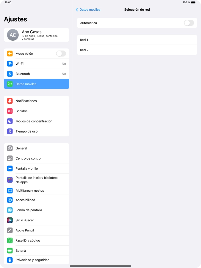 Si desactivas la función, pulsa la red deseada. Si desactivas la función, pulsa la red deseada.