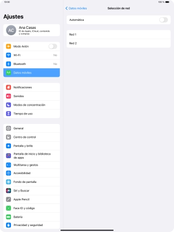 Si desactivas la función, pulsa la red deseada. Si desactivas la función, pulsa la red deseada.