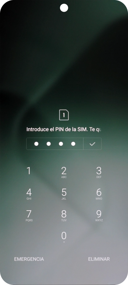Si lo solicita el teléfono, introduce el código PIN y pulsa el icono de aceptar. Si lo solicita el teléfono, introduce el código PIN y pulsa el icono de aceptar.