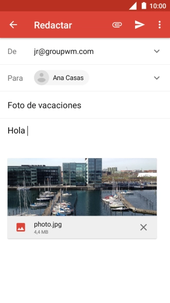 Pulsa el icono de enviar. Pulsa el icono de enviar.
