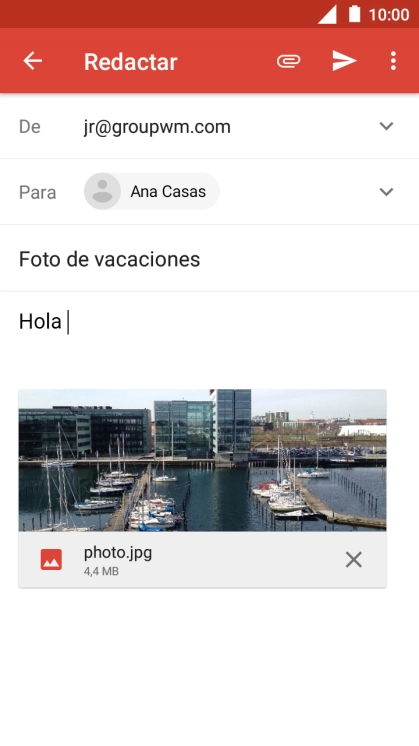 Pulsa el icono de enviar. Pulsa el icono de enviar.