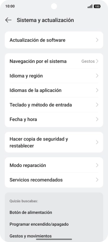 Pulsa Actualización de software. Si hay una versión de software nueva disponible, aparecerá ahora en la pantalla. Sigue las indicaciones de la pantalla para actualizar el software del teléfono. Pulsa Actualización de software. Si hay una versión de software nueva disponible, aparecerá ahora en la pantalla. Sigue las indicaciones de la pantalla para actualizar el software del teléfono.