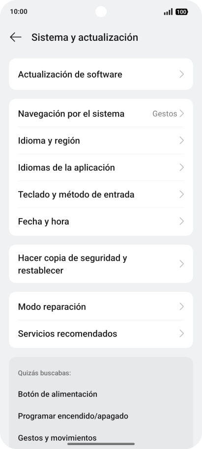 Pulsa Actualización de software. Si hay una versión de software nueva disponible, aparecerá ahora en la pantalla. Sigue las indicaciones de la pantalla para actualizar el software del teléfono. Pulsa Actualización de software. Si hay una versión de software nueva disponible, aparecerá ahora en la pantalla. Sigue las indicaciones de la pantalla para actualizar el software del teléfono.