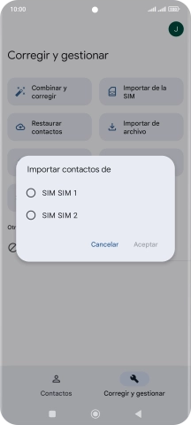 Pulsa la tarjeta SIM deseada. Pulsa la tarjeta SIM deseada.