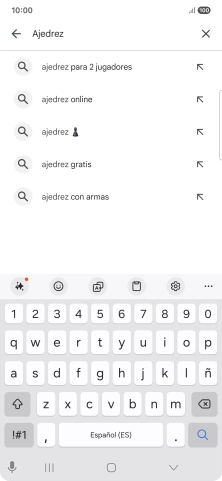 Introduce el nombre del tema o de la app y pulsa el icono de búsqueda. Introduce el nombre del tema o de la app y pulsa el icono de búsqueda.